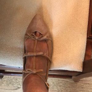 Tan Suede Flats